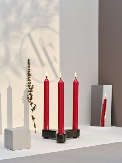 7161 rouge colo vela castiçal vermelha natal bougies la française blf