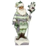 Woodsy Santa Figurine 6011614 The White Woodland Collection jim shore heartwood creek pai natal