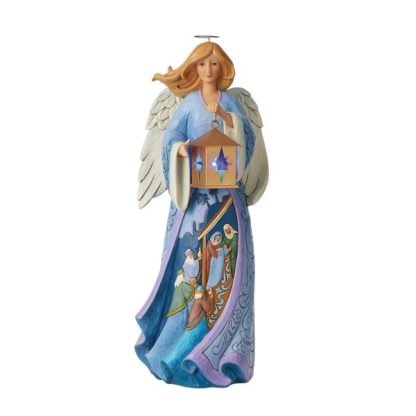Nativity Angel with Lantern 6006250 anjo presépio sagrada família lanterna jim shore heartwood creek