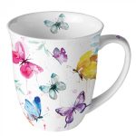Mug 0.4 L Butterfly Collection White Article number 18416265 caneca borboletas