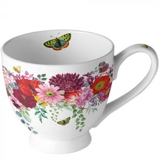 Mug 0.45 L Flower Border White Article number 18816005 caneca flores