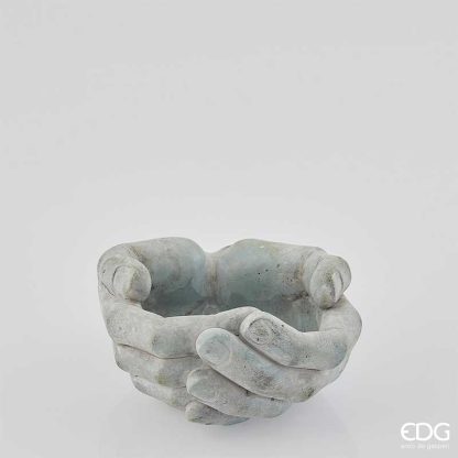 EDG 01158370 - Vaso Cimento Mãos: 24cm X 12cm enzo de gasperi jarra cimento mãos vaso cemento mani a coppa