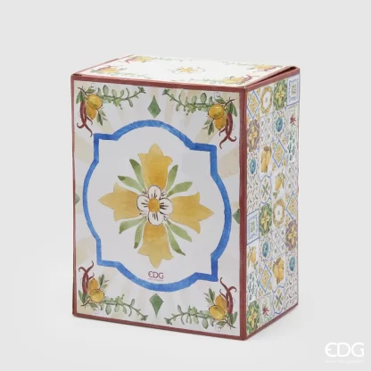 edg enzo de gasperi vaso faccia frutta 018389,200 vaso jarrón limoni