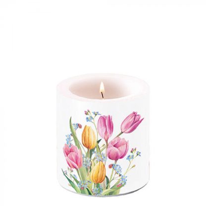Candle small Tulips bouquet Article number 19217030 vela parafina tulipas