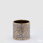 LEAF VASE H15.5 D15.5 C3 COD. 020387,010 JARRÓN TAZA TARRO FOLHAS EDG ENZO DE GASPERI