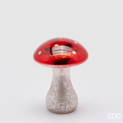 MUSHROOM GLASS H18 D13 C3 COD. 107925,430 fungo cogumelo champiñón navidad natal mesa decoração