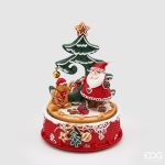 edg enzo de gasperi christmas navidad bola de nieve natal globo de neve carrossel caixa de música SANTA C/PINO CARILLON H16 D11 C1 COD. 683830,740