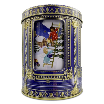 Carousel - Angels and Gnomes 002.190 silver crane conto de fadas lata navidad lata natal chocolates papá noel pai natal latita 002.154