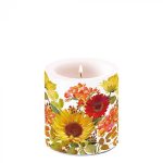 Candle small Sunny flowers cream Article number 19215020