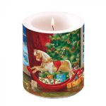 Candle medium Wooden rocking horse Article number 39317870 ambiente nv vela mesa natal navidad papá noel