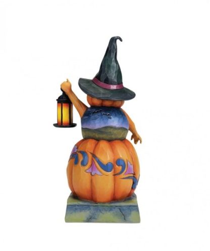 Stacked Pumpkin Witch Figurine 6012745 "From Dusk 'Til Dawn'" jim shore heartwood creek abóbora calabaza espantalho bruja bruxa halloween
