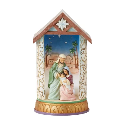 Holy Family in Illuminated Dome Figurine 6012947 jim shore heartwood creek belén natividad santa claus papá noel pai natal presépio sagrada família