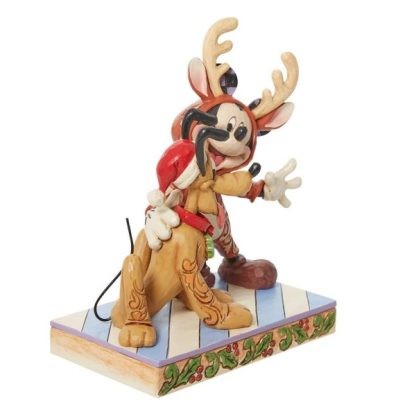 Mickey & Pluto Christmas Figurine 6013059 disney traditions natal navidad