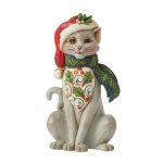 Cat Mini Figurine 6012961 jim shore heartwood creek papá noel gato gatito