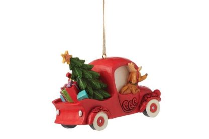 The Grinch in a Red Truck Hanging Ornament 6012706 jim shore heartwood creek natal navidad papá noel grinch max