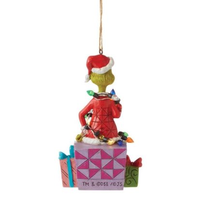 The Grinch Wrapped in Lights Hanging Ornament 6012709 jim shore heartwood creek grinch natal navidad
