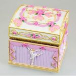 Caja de cerámica, redonda caja de música bailarina caixa de música jóias porta jóias 15054