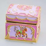 Caja de cerámica, redonda caja de música bailarina caixa de música jóias porta jóias 15053