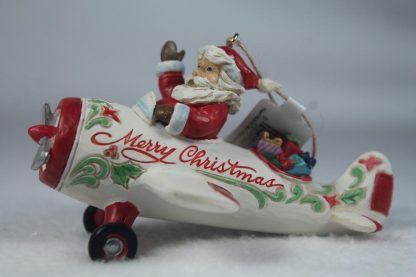 Santa In Airplane Hanging Ornament 6012970jim shore heartwood creek pai natal papá noel navidad avión aviador