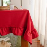 aida home living toalha linho vermelho natal navidad mantél lino mesa navidad