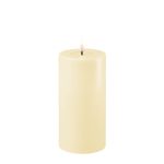 LED Real flame Candle Ø7,5x15 cm, Cream - Deluxe Homeart velas led