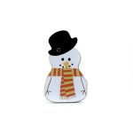 Snowman movable Hat Tin box SILVER CRANE lata boneco de neve natal navidad