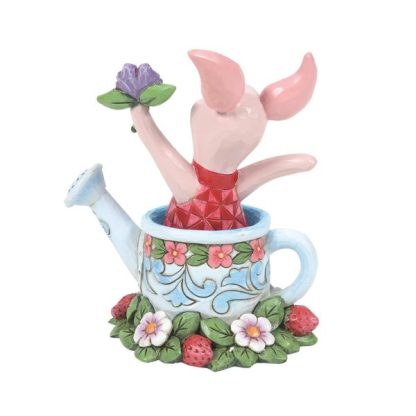 Piglet in a Watering Can Figurine 6014320 Introducing the delightful Piglet in a Watering Can Figurine from Disney Traditions by Jim Shore