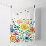 Kitchen towel Vibrant spring white Article number 17818430 pano cozinha flores