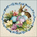 Napkin 33 Easter egg wreath FSC Mix Article number 23312780 guardanapo servilleta primavera