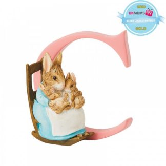 C" - Mrs. Rabbit and Bunnies A4995 This charming alphabet letter C - "Mrs. Rabbit and Bunnies pedrito coelho