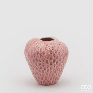 STRAWBERRY CHAKRA VASE H21 D20 B9 COD. 018235,510 VARIATION PALE PINK enzo de gasperi vaso jarrón fruta vaso morango