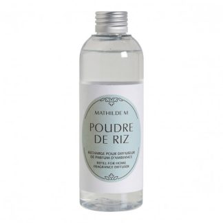 Recambio 200ml de mikado Poudre de Riz: Mathilde M. - AROMA POUDRE DE RIZ / ARROZ EN POLVO: notas atalcadas y florales sobre un fondo amaderado, suave y elegante. - No trae las varillas. - Para rellenar tu botella de mikado.