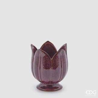 TULIP VASE H.16 D.14 C4 COD. 1100091A560 VARIATION PURPLE edg enzo de gasperi tulipani tulipa