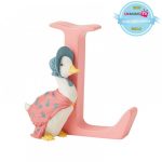 "L" - Jemima Puddle-Duck A5004 This charming alphabet letter L - Jemima Puddle-Duck, will make a perfect gift for a child's bedroom, or nursery. Material cast stone. Each letter is handpainted helping to bring the featured characters to life. Presented in a branded box. Includes Friends of Peter Rabbit Club enquiry form. Not a toy or children's product. Intended for adults only. Details: Barcode: 720322150046 Minimum Order Qty: 1 Cost Price (each): €4.98 SRP: €11.95 Height: 7.0cm Width: 4.0cm Depth: 3.5cm Availability IN STOCK Add to favourites Guardar Price: €4.98 Order Qty 1 pedrito coelho