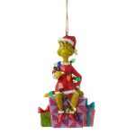 Click images to enlarge... Additional Images The Grinch Wrapped in Lights Hanging Ornament 6012709 With a grimace on his green grouchy face, the Grinch, by Jim Shore, pendente natal grinch navidad