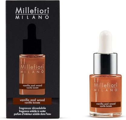 Millefiori Milano Water Soluble Fragrance | For Hydro Ultrasonic Fragrance Diffusers | Vanilla & Wood | 15 ml Visit the Millefiori Store baunilha millefiori milano vainilla