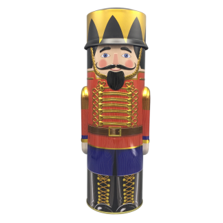 10520 Nutcracker - red lata natal navidad nutcracker the silver crane company