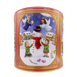 Nutcracker Drum lata silver crane natal navidad gnomos