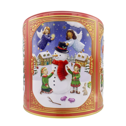 Nutcracker Drum lata silver crane natal navidad gnomos