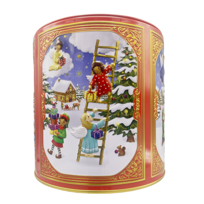 Nutcracker Drum lata silver crane natal navidad gnomos