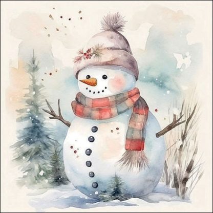 Napkin 33 Snowman in nature FSC Mix Article number 33318890 ambiente guardanapo natal servilleta navidad