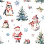 Napkin 33 Christmas trio white FSC Mix Article number 33318960 ambiente guardanapo natal servilleta navidad