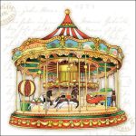 Napkin 33 Carousel FSC Mix Article number 33319095 ambiente guardanapo natal servilleta navidad