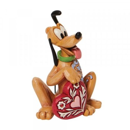 Pluto Heart Mini Figurine 6010108 Mickey and Minnie Mouse's pet dog, Pluto the pup,