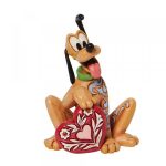 Pluto Heart Mini Figurine 6010108 Mickey and Minnie Mouse's pet dog, Pluto the pup,