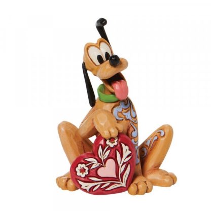 Pluto Heart Mini Figurine 6010108 Mickey and Minnie Mouse's pet dog, Pluto the pup,