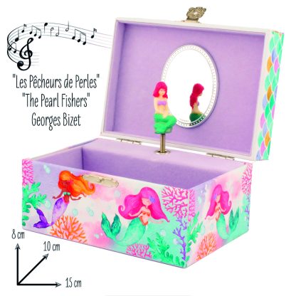 CAJA MUSICAL PEQUEÑA SIRENA REF.: 5079 caixa de música sereia caja de música la sirenita