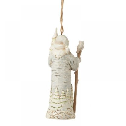 White Woodland Birch Bark Santa Hanging Ornament 6015164 From the White Woodland jim shore pai natal papá noel navidad natal colecção