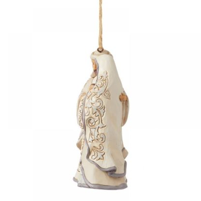 White Woodland Holy Family Hanging Ornament 6015165 pai natal papá noel natal navidad jim shore heartwood creek presépio belén natividad