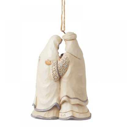 White Woodland Holy Family Hanging Ornament 6015165 pai natal papá noel natal navidad jim shore heartwood creek presépio belén natividad